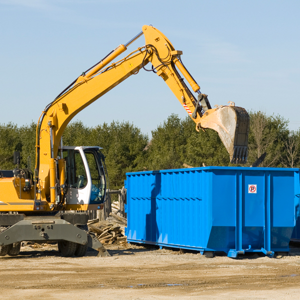 what size residential dumpster rentals are available in Rumsey